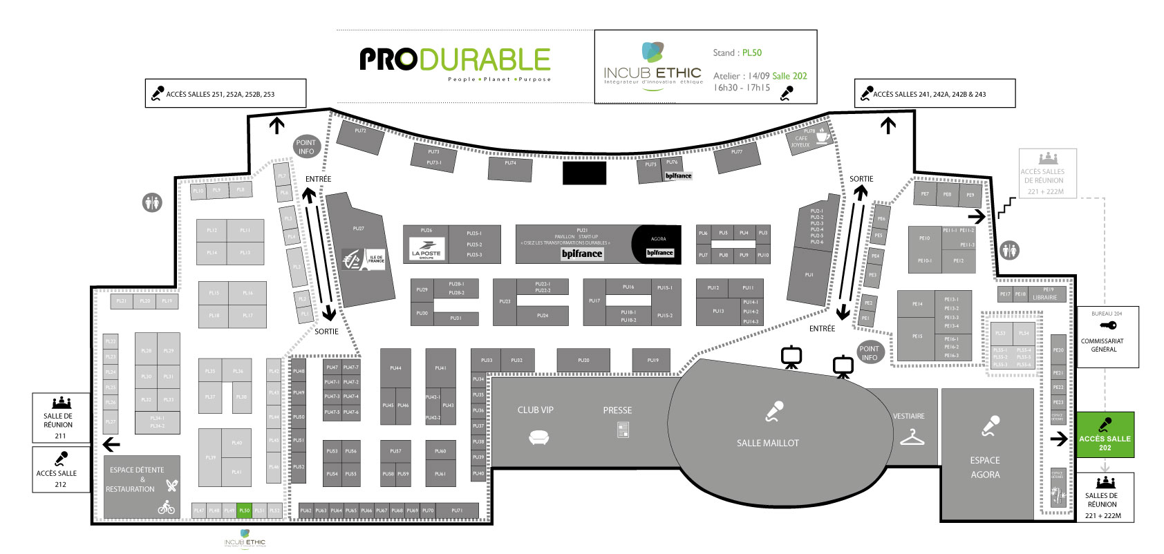 Stand produrable